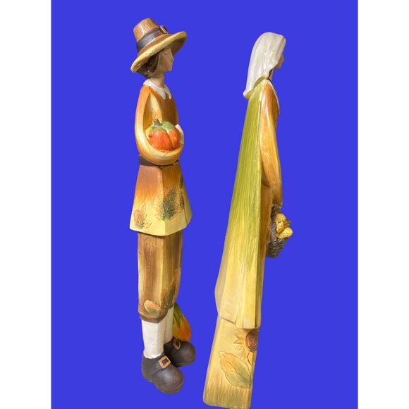 Delton Products, Inc Thanksgiving Pilgrim  Couple Figurines - Picture 6 of 11